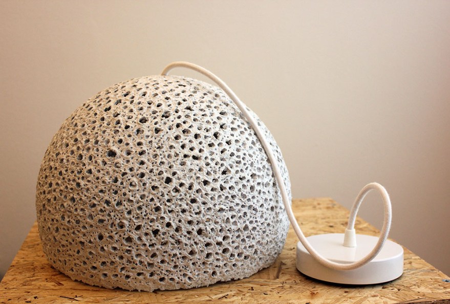 Paper mache pendant light - perforated2 (12)