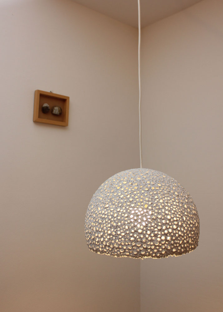 Paper mache pendant light - perforated2 (3)
