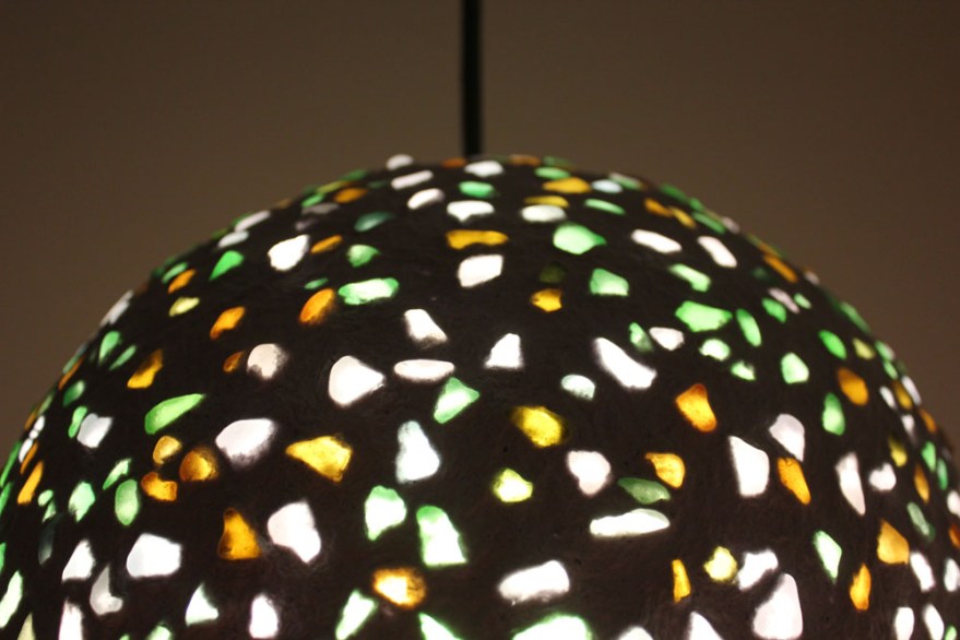 Paper mache pendant light - seaglass2 (3)